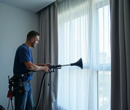Professional curtain steam cleaning process equipment Matty Curtain Cleaning ruse-nsw