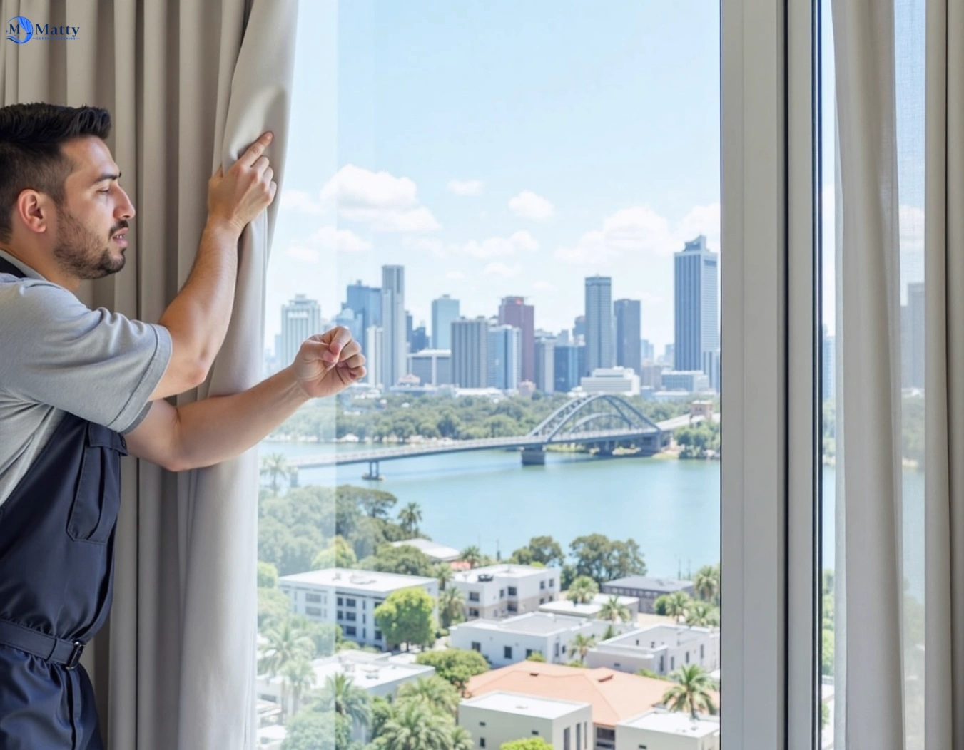 Professional curtain steam cleaning service ruse-nsw QLD by Matty Curtain Cleaning