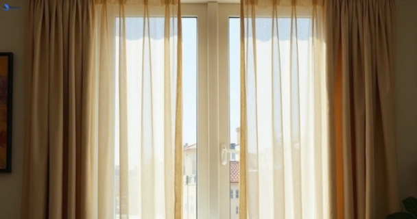 Dusty and dull curtains in ruse-nsw before steam cleaning